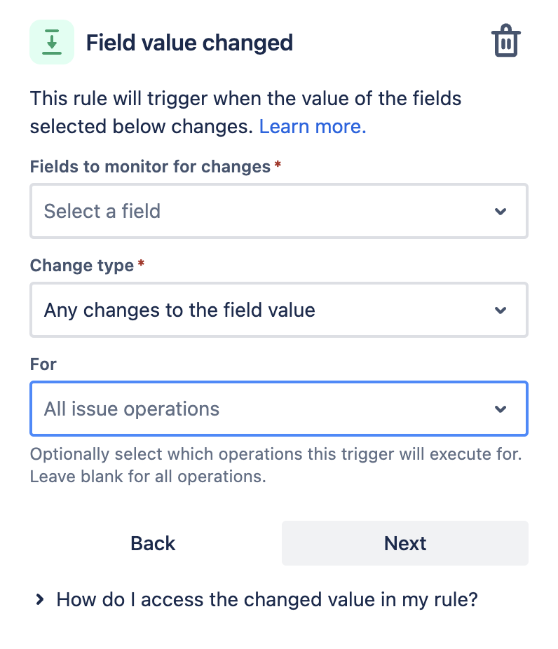 screenshot showing how custom automation triggers can be set up