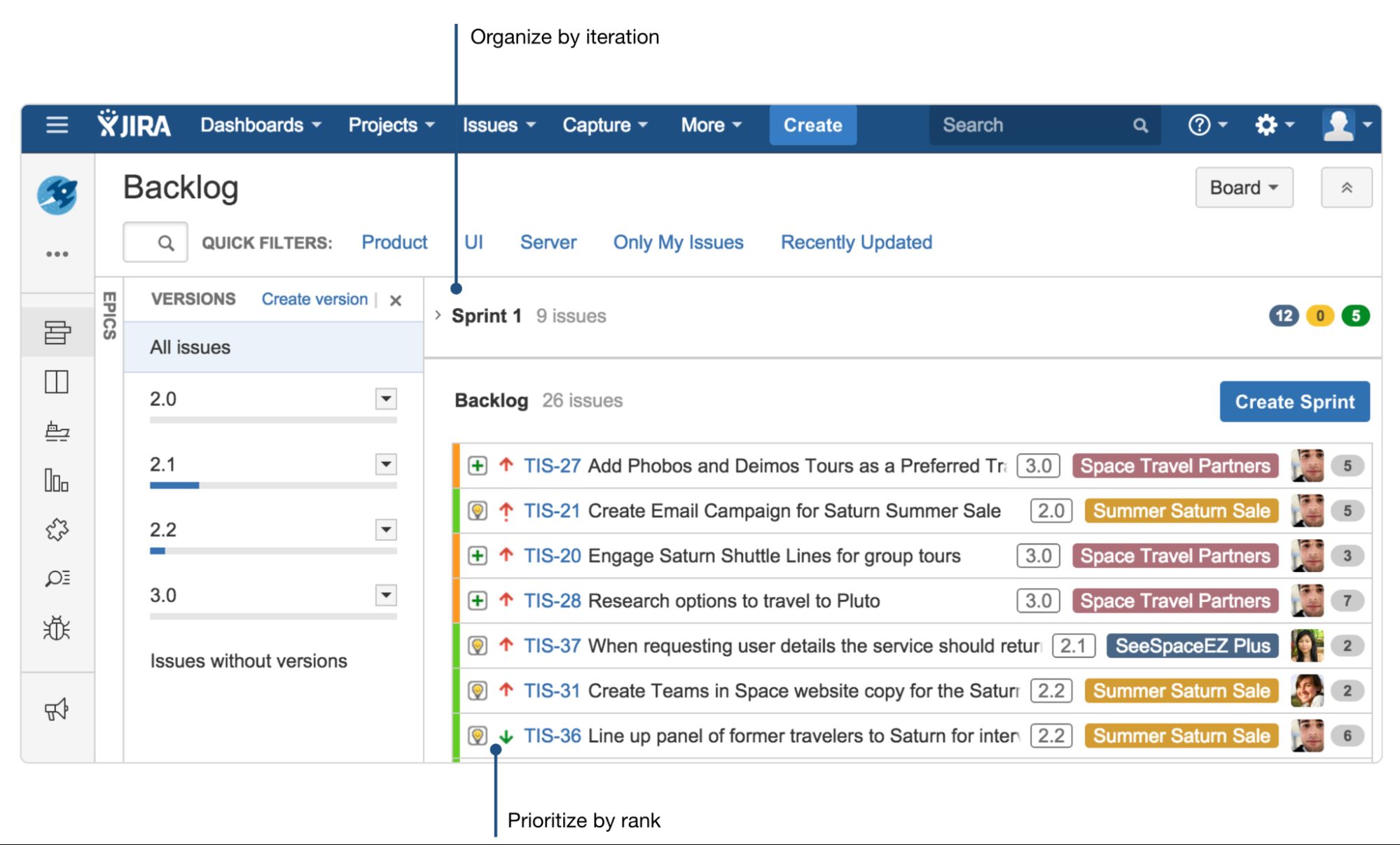 jira backlog screenshot