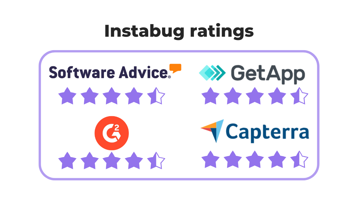 instabug user ratings screenshot