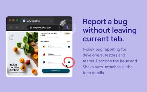Shake dashboard