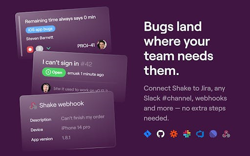 Shake dashboard