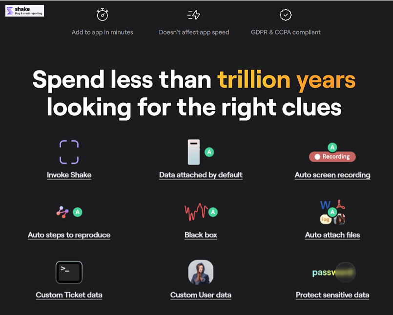 Shake dashboard