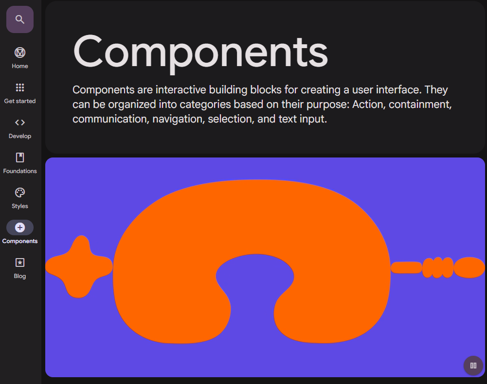 Material Design dashboard