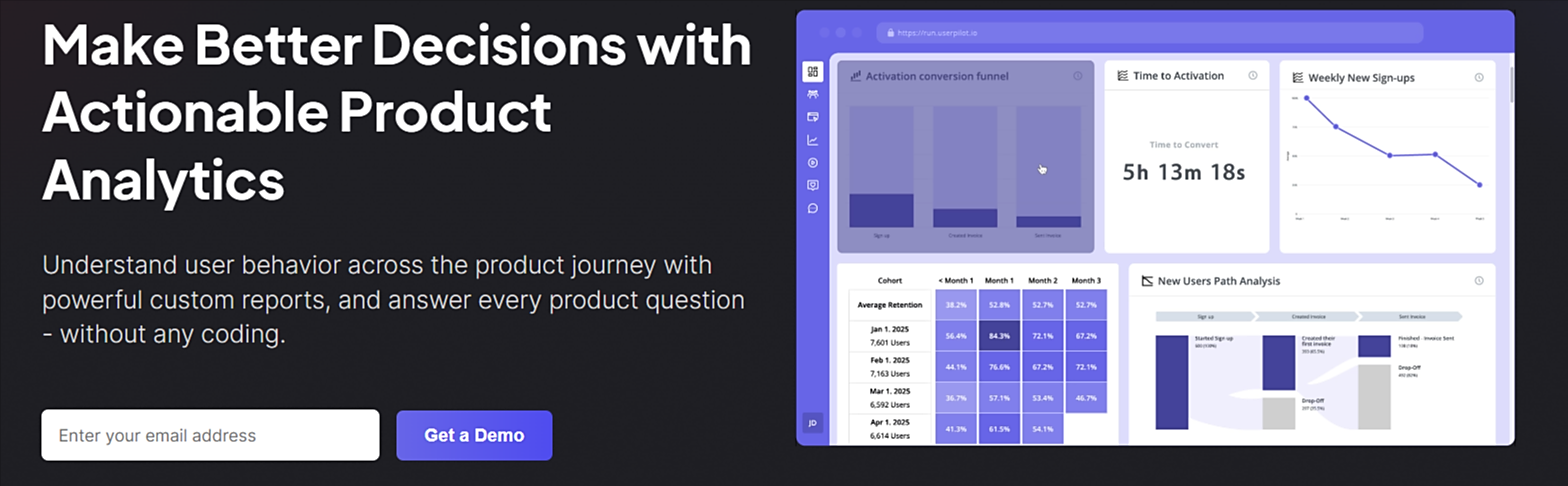 Userpilot dashboard