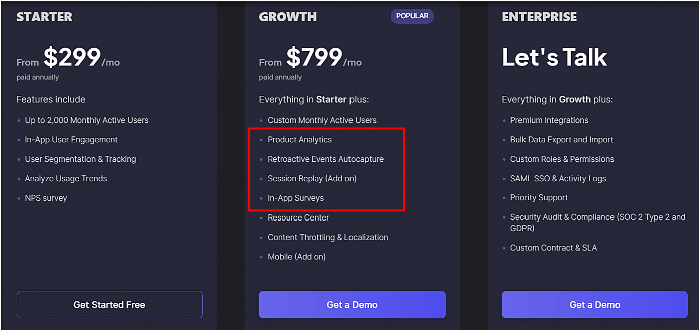 Userpilot dashboard