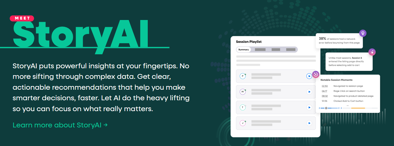 Fullstory dashboard
