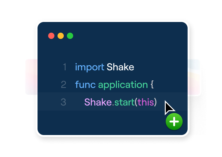 Shake dashboard