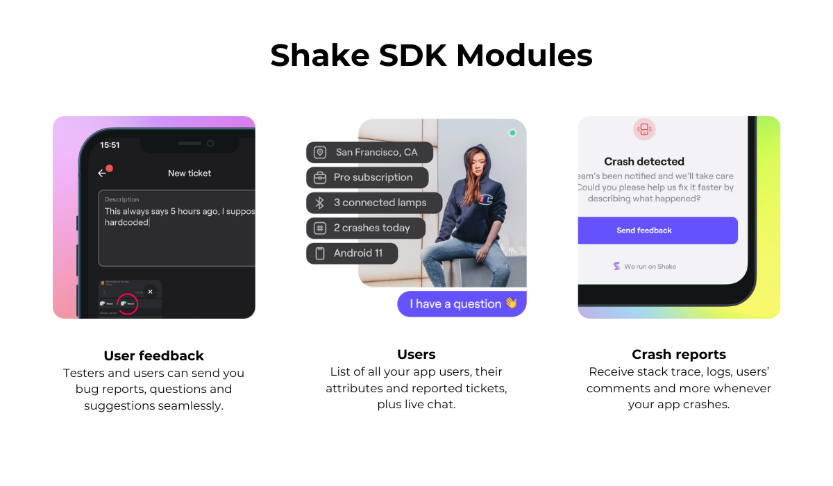 Shake dashboard