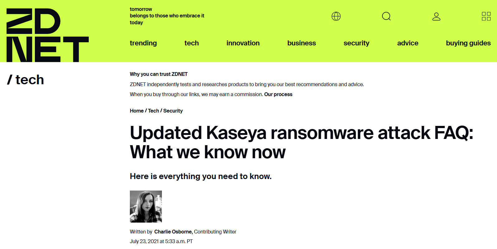 Updated Kaseya ransomware attack FAQ: What we know now news article headline