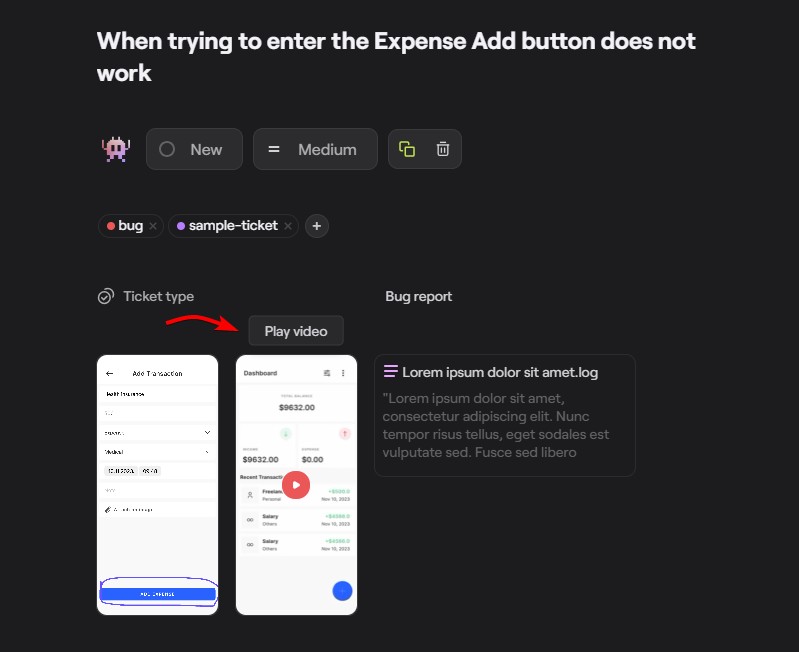 Shake dashboard