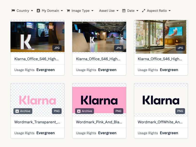 Klarna dashboard