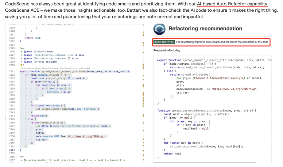 CodeScene dashboard