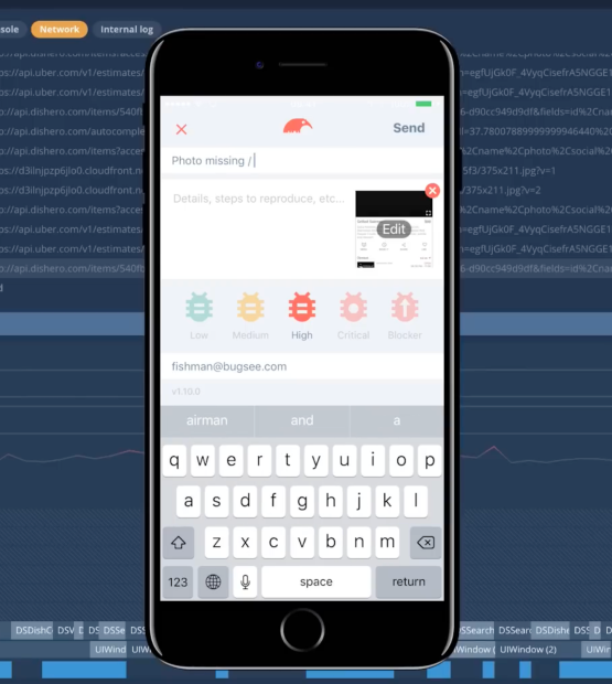 Bugsee dashboard