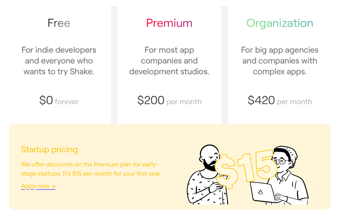 Shake dashboard