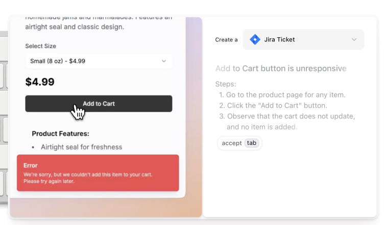Jam dashboard